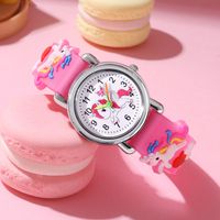 Unicorn Pattern Series Children's Watch Color Plastic Belt Boys And Girls Student Wrist Watch Gift Watch main image 1