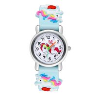Unicorn Pattern Series Children's Watch Color Plastic Belt Boys And Girls Student Wrist Watch Gift Watch sku image 1