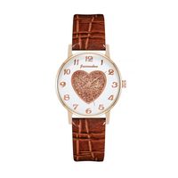 Fashionable Elegant Belt Women's Watch Trendy Romantic Love Pattern Quartz Women's Leather-belt Watch Watch Wholesale sku image 4