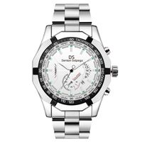 Fashion Solid Color Waterproof Calendar Stainless Steel Strap Quartz Watch main image 2