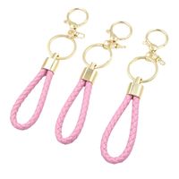 Fashion Geometric Artificial Leather Plating Unisex Keychain main image 5