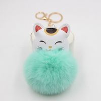 Cute Style Cartoon Cat Fur Ball Bag Pendant Accessories Keychain sku image 10