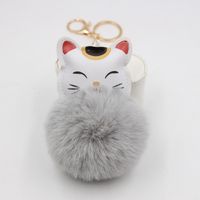 Cute Style Cartoon Cat Fur Ball Bag Pendant Accessories Keychain main image 2