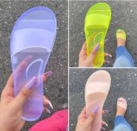 Leisure Color Blocking Pattern Solid Color Leisure One-shaped Summer  Flat Heel Flat Shoes main image 3