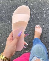 Leisure Color Blocking Pattern Solid Color Leisure One-shaped Summer  Flat Heel Flat Shoes sku image 8