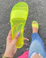 Leisure Color Blocking Pattern Solid Color Leisure One-shaped Summer  Flat Heel Flat Shoes sku image 6