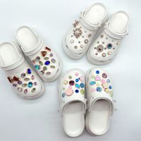 New Coros Shoes Decorative Diy Detachable Color Chain Rhinestone Bow Metal Shoe Buckle Accessories main image 6