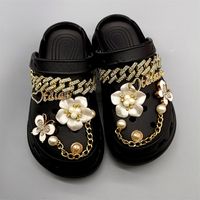 New Coros Shoes Diy Decorative Flower Butterfly Bee Chain Set Removable Shoe Buckle Accessories main image 3
