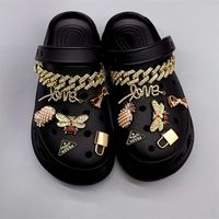 New Coros Shoes Diy Decorative Flower Butterfly Bee Chain Set Removable Shoe Buckle Accessories main image 2