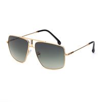 New Fashion Double Beam Square Full Frame Men's Sunglasses Wholesale main image 5