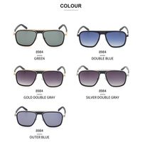 2022 New Fashion Retro Square Full Metal Frame Men's Sunglasses Wholesale main image 4