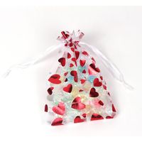 Mignon Romantique Coeur Forme Organza La Saint-Valentin Sacs D'emballage Bijoux main image 4