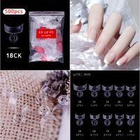 Français Pointu Nail Complet Autocollant Semi-nail Collant Ballet Nail Transparent Faux Ongle sku image 45