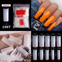 Français Pointu Nail Complet Autocollant Semi-nail Collant Ballet Nail Transparent Faux Ongle sku image 6