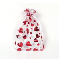 Mignon Romantique Coeur Forme Organza La Saint-Valentin Sacs D'emballage Bijoux main image 1