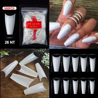 Français Pointu Nail Complet Autocollant Semi-nail Collant Ballet Nail Transparent Faux Ongle sku image 27