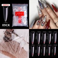 Français Pointu Nail Complet Autocollant Semi-nail Collant Ballet Nail Transparent Faux Ongle sku image 57