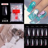 Français Pointu Nail Complet Autocollant Semi-nail Collant Ballet Nail Transparent Faux Ongle sku image 7