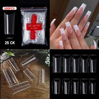 Français Pointu Nail Complet Autocollant Semi-nail Collant Ballet Nail Transparent Faux Ongle sku image 50