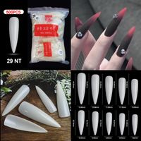 Français Pointu Nail Complet Autocollant Semi-nail Collant Ballet Nail Transparent Faux Ongle sku image 68