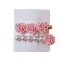 Pink Flower Small Hairclip Female Sweet Cute Hair Accessories main image 4