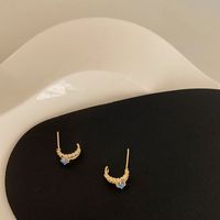 Korean Style Geometric Alloy Inlay Opal Earrings main image 3