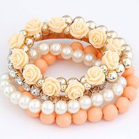 Fashion Geometric Flower Synthetic Resin Artificial Pearls Beads Bracelets main image 5