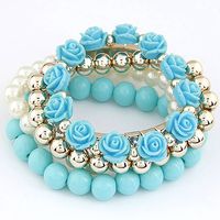 Fashion Geometric Flower Synthetic Resin Artificial Pearls Beads Bracelets main image 6