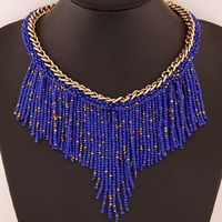 Women's Bohemian Geometric Tassel Beaded Alloy Necklace Beads Necklaces main image 2
