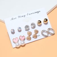 Women's Sweet Geometric Alloy Pearl Ear Studs Plating Stud Earrings main image 3