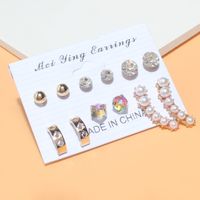Women's Sweet Geometric Alloy Pearl Ear Studs Plating Stud Earrings main image 4