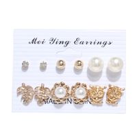 Women's Sweet Geometric Alloy Pearl Ear Studs Plating Stud Earrings main image 5