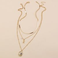 Fashion Geometric Letter Alloy Plating Layered Necklaces main image 7