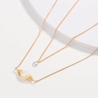 Vintage Style Geometric Alloy Plating Pearl Necklace 1 Piece main image 6