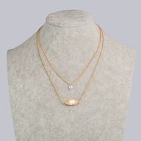 Vintage Style Geometric Alloy Plating Pearl Necklace 1 Piece main image 9