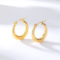 Vintage Style Circle Plating 201 Stainless Steel 18K Gold Plated Earrings main image 1
