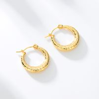 Vintage Style Circle Plating 201 Stainless Steel 18K Gold Plated Earrings main image 4