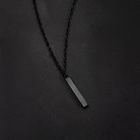 Simple Style Stainless Steel Rectangular Necklace Daily Electroplating Unset main image 2
