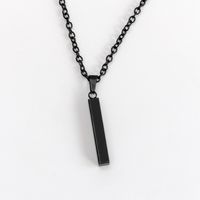 Simple Style Stainless Steel Rectangular Necklace Daily Electroplating Unset sku image 2