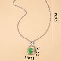 Fashion Four Leaf Clover Glass Synthesis No Inlaid Necklace main image 2