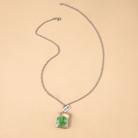 Fashion Four Leaf Clover Glass Synthesis No Inlaid Necklace main image 3