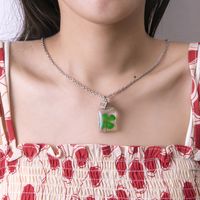 Fashion Four Leaf Clover Glass Synthesis No Inlaid Necklace main image 6
