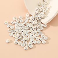 4 * 7mm Resin No Inlaid Letter Beads main image 1