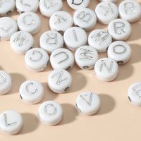 4 * 7mm Resin No Inlaid Letter Beads sku image 1