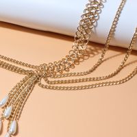 Sexy Geometric Alloy Plating Artificial Pearls Waist Chain main image 4