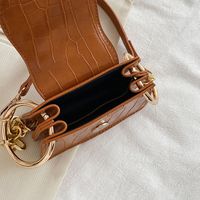 Crocodile Pattern Fashion Pu Leather Soft Surface Magnetic Snap Black Gold Purplish Red Shoulder Bags main image 2