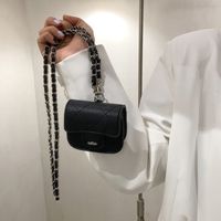 Motif Géométrique Mode Artificielle En Cuir Zipper Hasp Le Noir Argent Blanche Sacs À Bandoulière main image 1