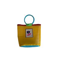 Flowers Cute Polyester Magnetic Snap Yellow Blue Handbags main image 4