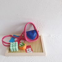 Girl's Cute Geometric Magnetic Buckle Pu Leather Handbag sku image 3