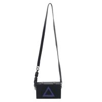 Patrón Geométrico Moda Cuero Artificial Superficie Suave Broche Magnético Cuadrado Etiqueta Cuadrada Negra Triángulo Negro Redondo Negro Bolsos De Hombro sku image 2